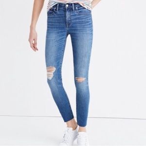 Madewell 9” high rise skinny jeans